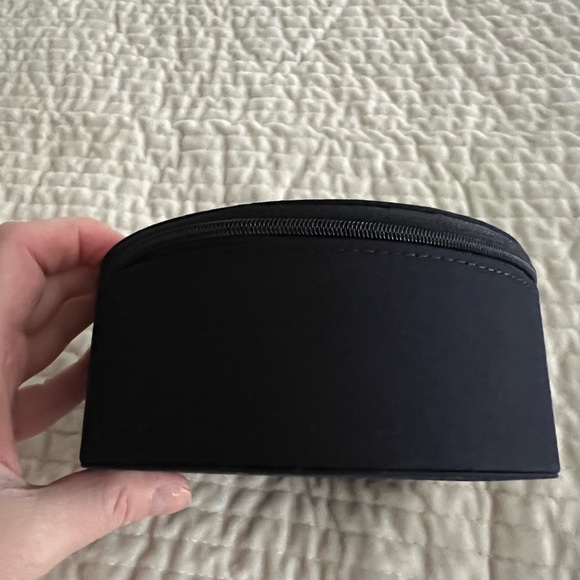 DIOR navy blue makeup case train case vanity makeup bag with mirror - Picture 2 of 3